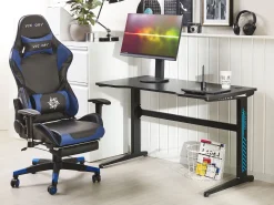 Spieltisch Schwarz 120 X 60 Cm Rgb Led-Beleuchtung Doran