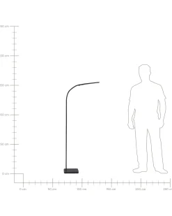 Steh- / Tischlampe Led Schwarz 174 Cm Rechteckig Verstellbar Norma