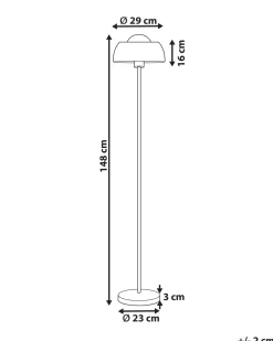 Stehlampe Gold 148 Cm Rund Senette