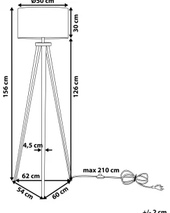 Stehlampe Grau 156 Cm Trommelform Stiletto