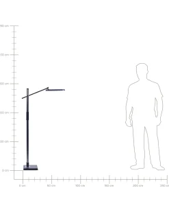 Stehlampe Led Dunkelgrau 144 Cm Rechteckig Aquarius