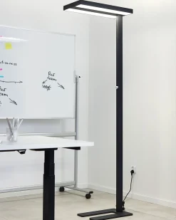 Stehlampe Led Metall Schwarz 197 Cm Rechteckig Taurus