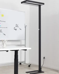Stehlampe Led Metall Schwarz 197 Cm Rechteckig Taurus