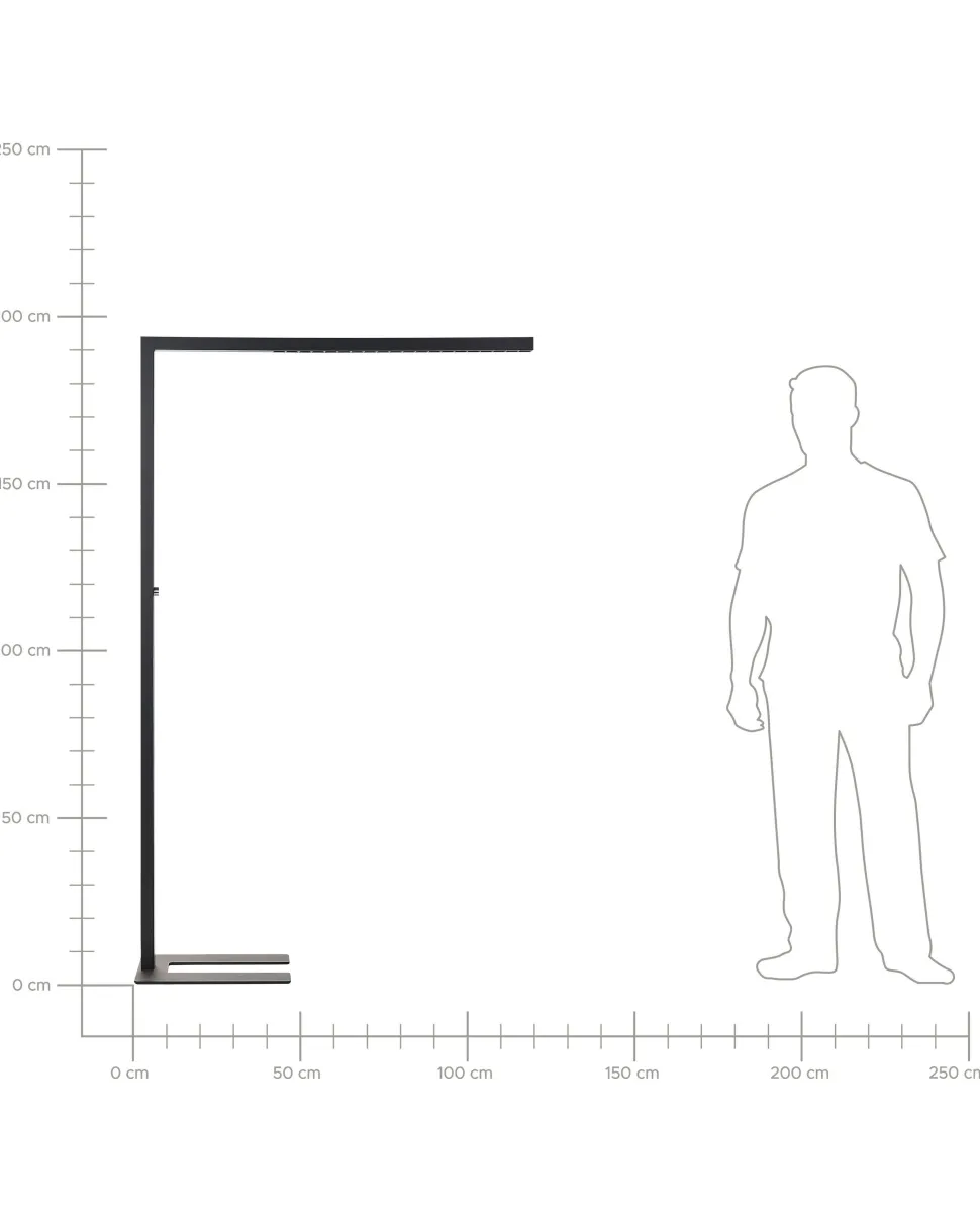 Stehlampe Led Metall Schwarz 194 Cm Rechteckig Sagitta