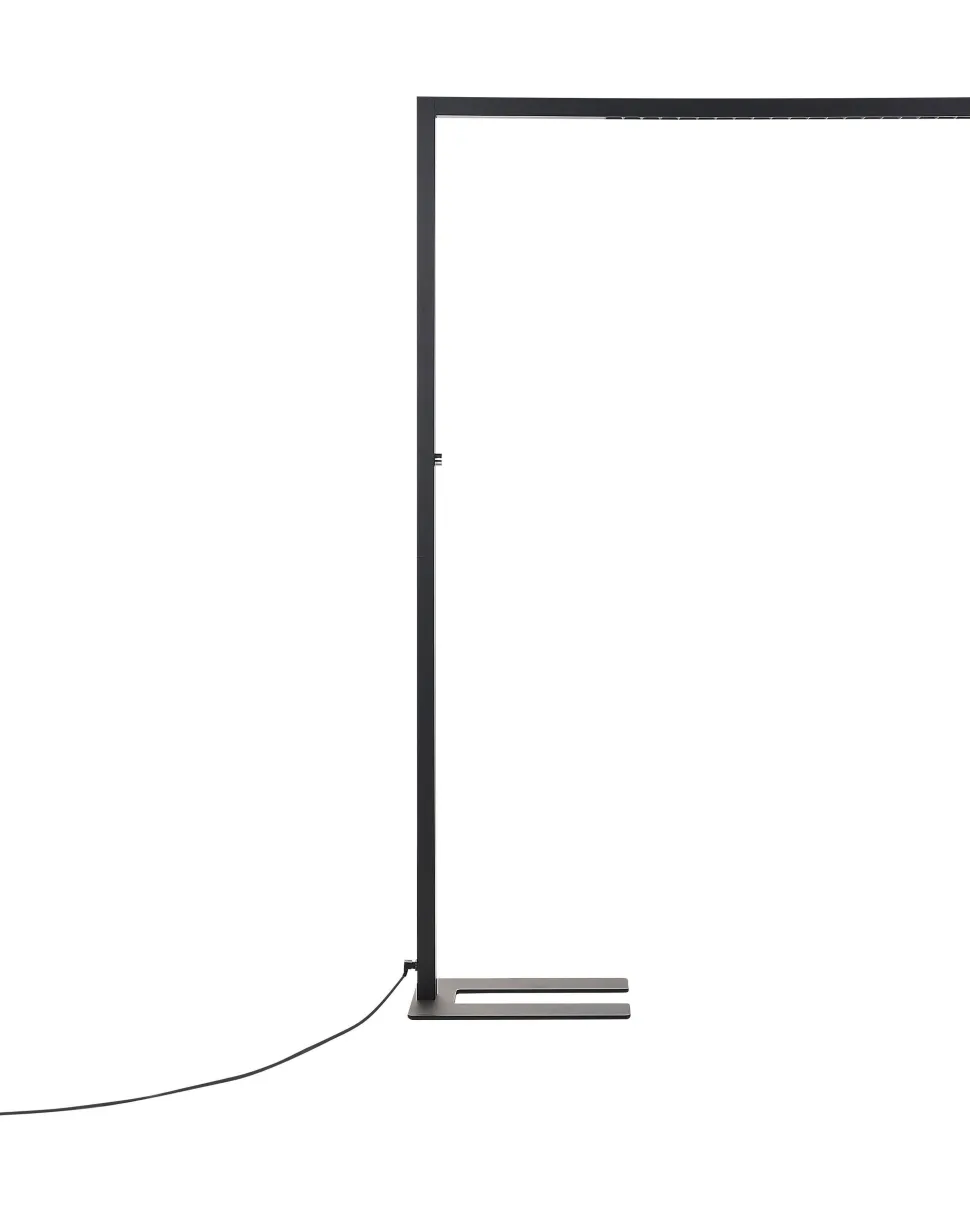 Stehlampe Led Metall Schwarz 194 Cm Rechteckig Sagitta