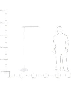 Stehlampe Led Metall Weis 186 Cm Rechteckig Perseus