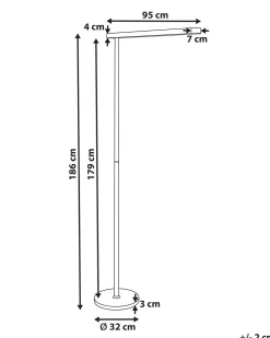 Stehlampe Led Metall Weis 186 Cm Rechteckig Perseus