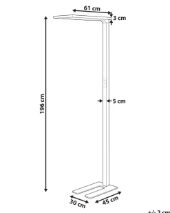 Stehlampe Led Metall Weis 196 Cm Rechteckig Orion