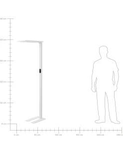 Stehlampe Led Metall Weis 196 Cm Rechteckig Orion