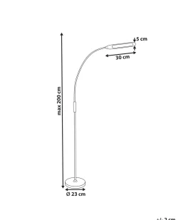 Stehlampe Led Schwarz 220 Cm Rechteckig Verstellbar Yantic