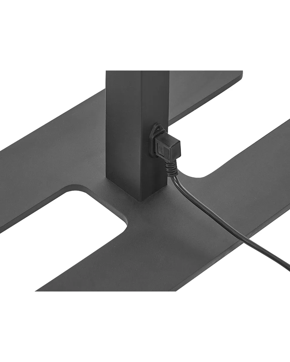 Stehlampe Led Schwarz 2-Flammig 196 Cm Rechteckig Sculptor