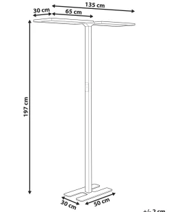 Stehlampe Led Silber 2-Flammig 196 Cm Rechteckig Sculptor