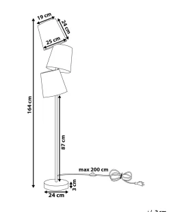 Stehlampe Mehrfarbig 164 Cm Kegelform Rio Grande