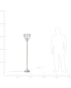 Stehlampe Messing 160 Cm Gitter Mooni