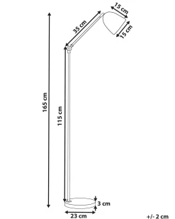 Stehlampe Schwarz 165 Cm Glockenform Chanza