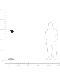 Stehlampe Schwarz 149 Cm Rund Corbones