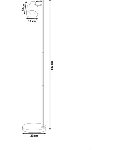 Stehlampe Schwarz 149 Cm Rund Corbones