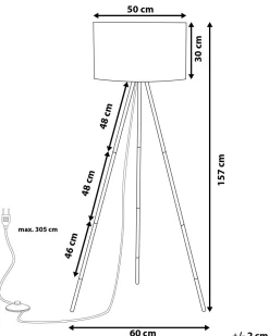 Stehlampe Schwarz 157 Cm Trommelform Tobol