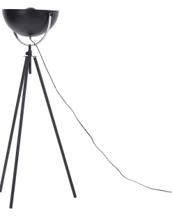 Stehlampe Schwarz / Gold 170 Cm Rund Thames