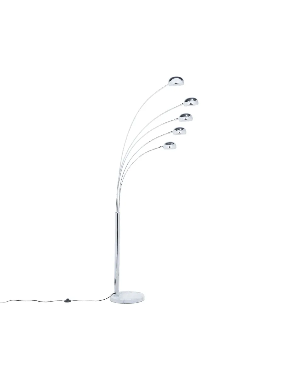 Stehlampe Silber 212 Cm Rund Marmorfus Flinders