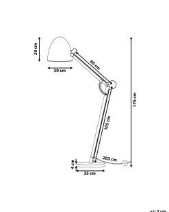 Stehlampe Weis 175 Cm Rund Hetton