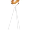 Stehlampe Weis / Gold 170 Cm Rund Thames