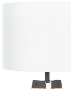Stehlampe Weis / Hellbraun 149 Cm Trommelform Bluff