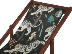 Stoffbezug 2Er Set Fur Gartenliegen Anzio / Avellino Leopardenmotiv Schwarz