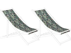 Stoffbezug 2Er Set Fur Gartenliegen Anzio / Avellino Pelikanmotiv Bunt