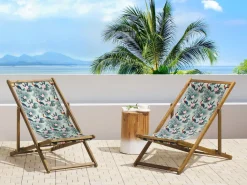 Stoffbezug 2Er Set Fur Gartenliegen Anzio / Avellino Pelikanmotiv Bunt