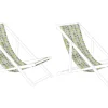 Stoffbezug 2Er Set Fur Gartenliegen Anzio / Avellino Zick Zack Muster Gelb / Grau