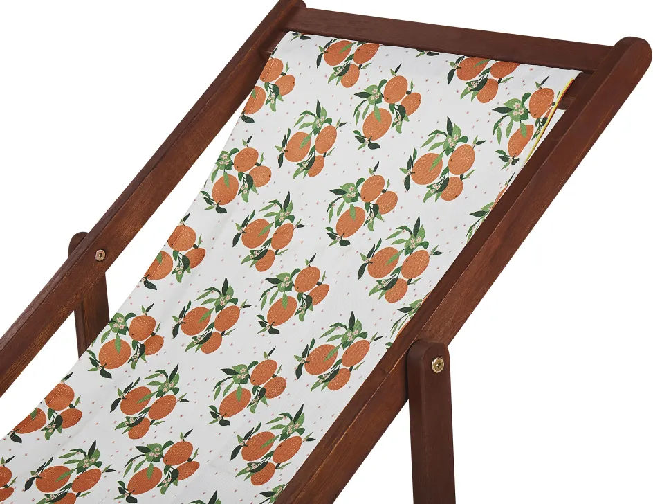 Stoffbezug 2Er Set Fur Gartenliegen Anzio / Avellino Orangenmotiv Mehrfarbig