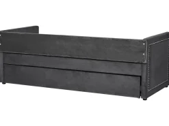 Tagesbett Ausziehbar Cord Dunkelgrau Lattenrost 90 X 200 Cm Mimizan
