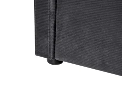 Tagesbett Ausziehbar Cord Dunkelgrau Lattenrost 90 X 200 Cm Mimizan