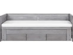 Tagesbett Ausziehbar Holz Grau Lattenrost 90 X 200 Cm Cahors