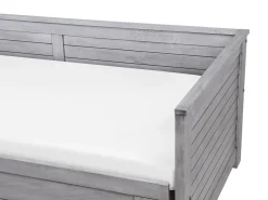 Tagesbett Ausziehbar Holz Grau Lattenrost 90 X 200 Cm Cahors