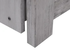Tagesbett Ausziehbar Holz Grau Lattenrost 90 X 200 Cm Cahors