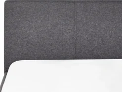 Tagesbett Ausziehbar Polsterbezug Dunkelgrau Leinenoptik Lattenrost 90 X 200 Cm Marmande