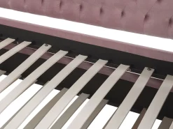 Tagesbett Ausziehbar Samtstoff Rosa Lattenrost 90 X 200 Cm Montargis