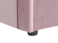 Tagesbett Ausziehbar Samtstoff Rosa Lattenrost 90 X 200 Cm Montargis