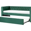 Tagesbett Ausziehbar Samtstoff Grun Lattenrost 90 X 200 Cm Gassin