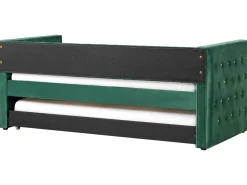 Tagesbett Ausziehbar Samtstoff Grun Lattenrost 90 X 200 Cm Gassin