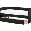 Tagesbett Samtstoff Schwarz Mit Bettkasten 90 X 200 Cm Marray