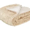 Tagesdecke Felloptik Hellbraun 200 X 220 Cm Delice