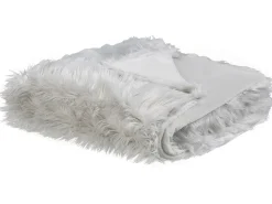 Tagesdecke Felloptik Hellgrau 200 X 220 Cm Delice