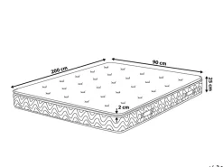 Taschenfederkernmatratze Memory Foam Mittelfest 90 X 200 Cm Abnehmbarer Bezug Luxus