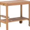 Teewagen Holz Hellbraun Rollbar Rechteckig 47 X 83 Cm Sassari