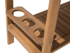 Teewagen Holz Hellbraun Rollbar Rechteckig 47 X 83 Cm Sassari
