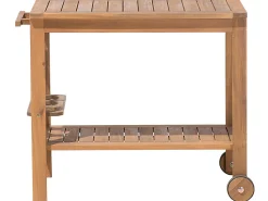 Teewagen Holz Hellbraun Rollbar Rechteckig 47 X 83 Cm Sassari