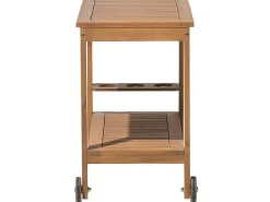 Teewagen Holz Hellbraun Rollbar Rechteckig 47 X 83 Cm Sassari